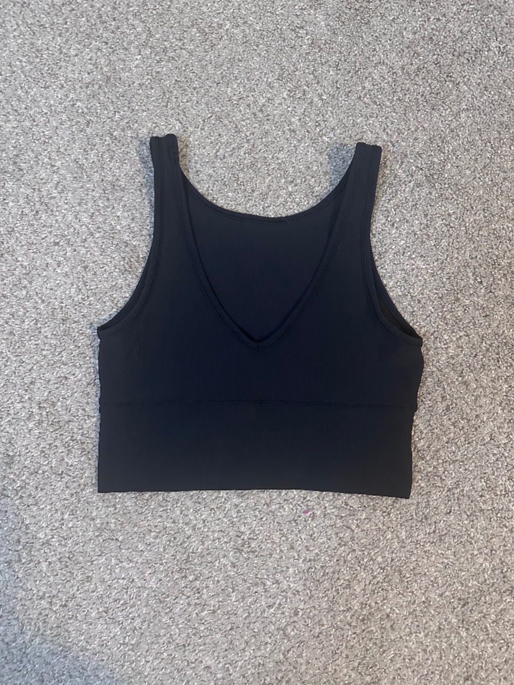 Womens Size Medium Black Ribbed Lululemon Tank